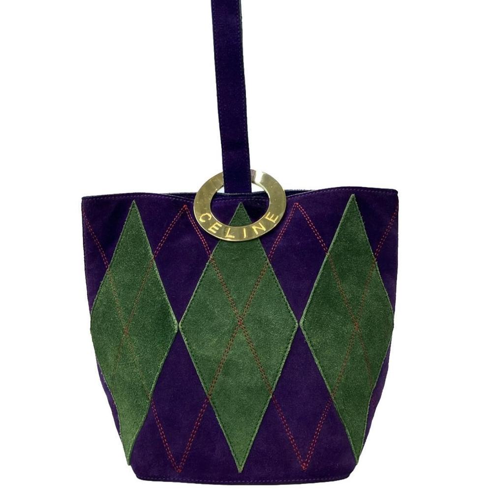 Celine Bag Argyle Suede Shoulder - Picture 2 of 8